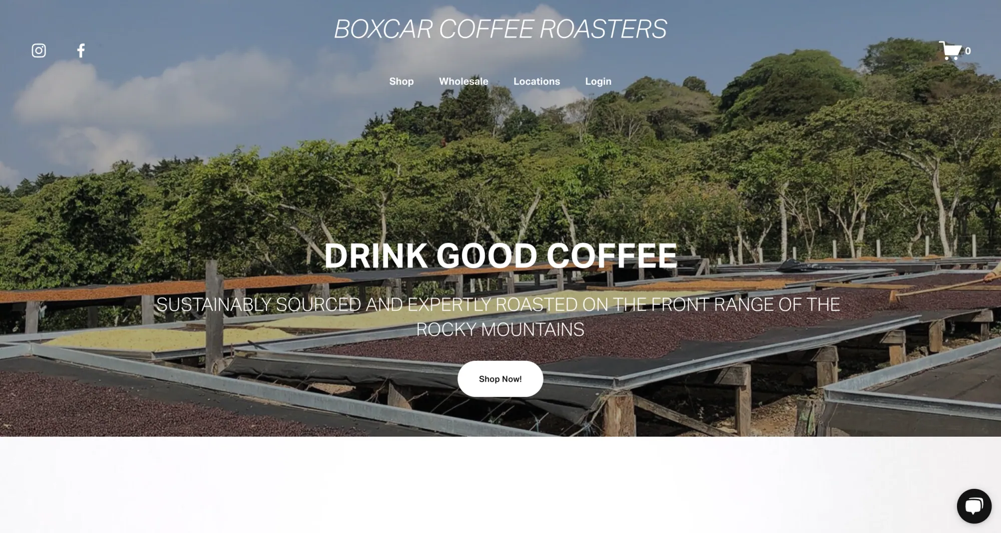 Boxcar Coffee Homepage