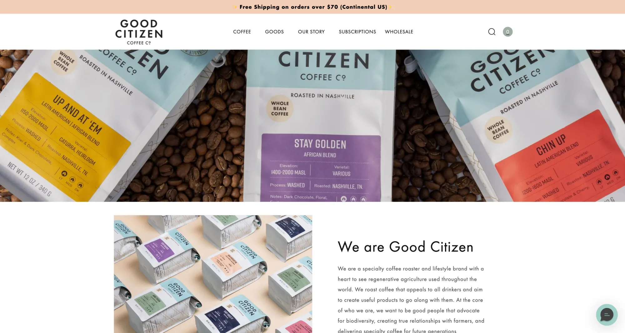 Good Citizen Coffee Homepage