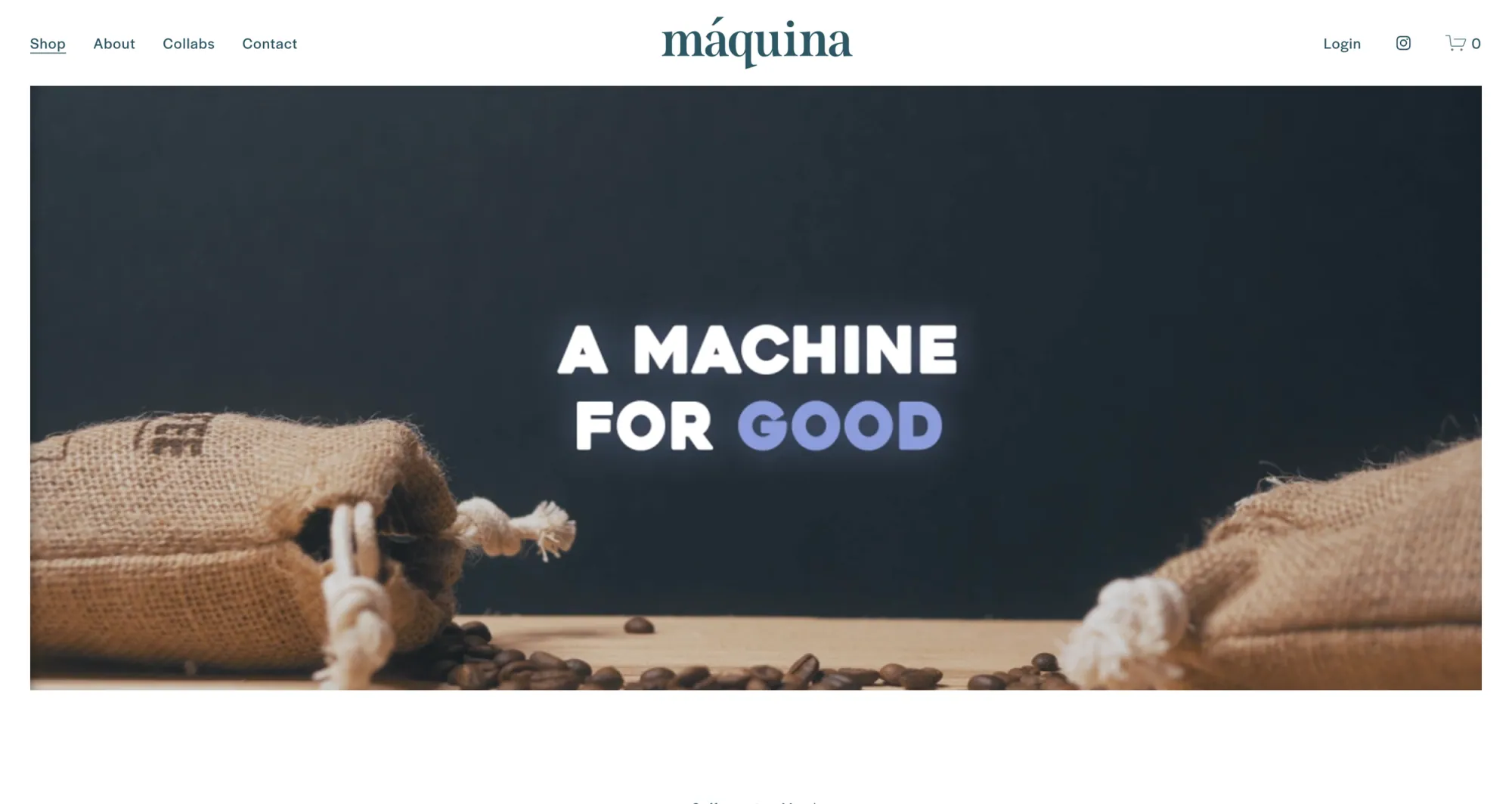 Maquina Coffee Homepage