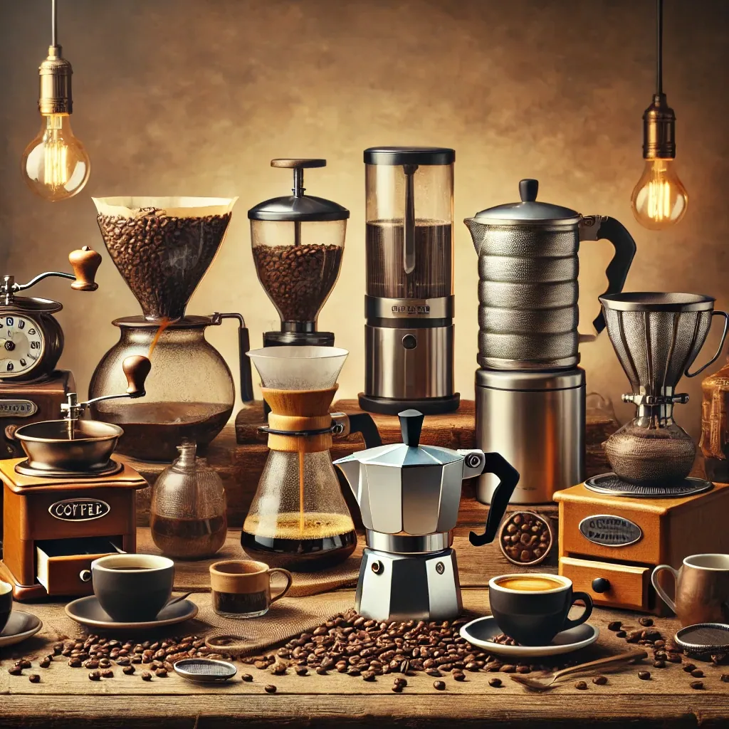 various coffee brewers to illustrate the Coffee Brew Method Guide